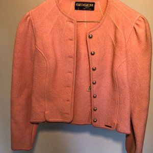 Vintage GEIGER jacket, rose colored